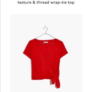Madewell Texture & Thread Wrap Tie Top